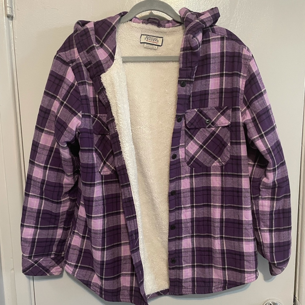 Boston Traders Purple Flannel Coat